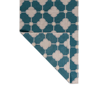 Alfombras Clásicas de Lana Azul Alhambra, Rectangulares de 9x12, Tejido Plano, para Decoración de Sala de Estar, ADWL-13315 - Product Image 5