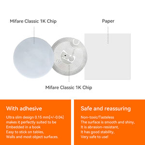 Мини-метки RFID 13,56 МГц, круглые, на заказ, диаметр 15 мм, 25 мм, 30 мм, наклейки RFID Mifare Desfire EV2 - Product Image 4