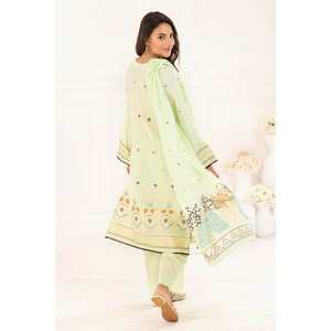 Traje Casual de 3 Piezas sin Costuras en Jacquard Verde para Mujer - Product Image 6