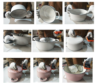 Casserole en Fonte Émaillée de Cuisine pour Points de Vente d'Usine - Ensemble de Batterie de Cuisine en Promotion
