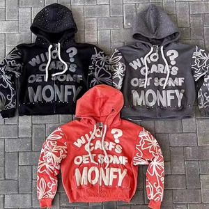 Haute Qualité 3d Puff Print 300 500 Gsm Coton Lourd Sweat À Capuche Surdimensionné Logo Personnalisé Puff Impression Hoodies - Product Image 1