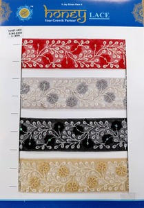 Material de red ecológico de encaje bordado Floral colorido para bolsos de ropa de estilo de negocios zapatos y regalos - Product Image 3