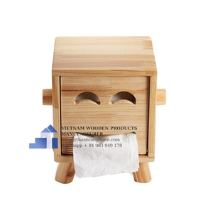 Boîte à mouchoirs en bois d'acacia faite à la main, design nordique, fabriquée à partir de matériaux naturels, fabriquée au Vietnam - Product Image 5