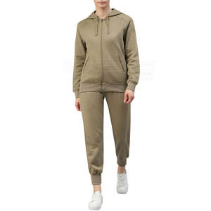 Survêtements 100% coton coupe ajustée pour femmes vêtements décontractés respirants vente chaude grande taille ensembles de vêtements d'hiver Style - Product Image 1