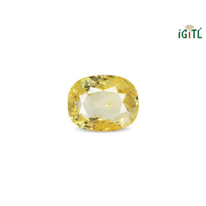 Saphir Jaune Naturel (Pukhraj) 3,11 Carats, Taille Émeraude Facettée, Pierre Libre, Matériau de Gemme Rouge, Similaire à l'Alexandrite et à l'Aigue-marine - Product Image 1