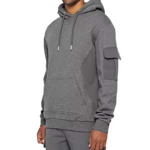 Oferta Caliente: Nueva Moda de Invierno - Sudadera con Capucha para Hombre, Lisa, Personalizada, 100% Algodón Orgánico, Gruesa, Ecológica, con Bolsillo Cargo - Product Image 2