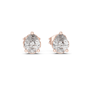 0.75 CT Lab Diamond Pear Cut <b>Stud</b> Earrings VVSVS EF Clarity 18KT, 14KT, 10KT Gold & 925 <b>Silver</b> Yellow, Rose, White Gold - Product Image 2