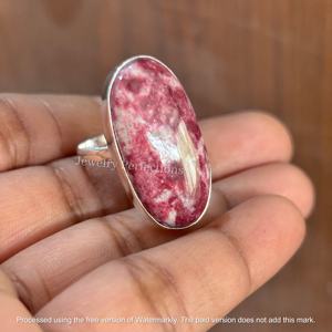Anillo Ovalado de Plata de Ley 925 con Piedra Preciosa de Tulita Rosa Original, Venta al por Mayor, Tendencia, Precio de Fábrica, Joyería para Mujer - Product Image 3