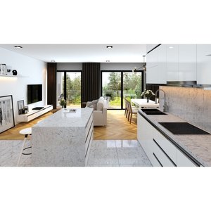 Grande dalle de marbre Unionstone Argento, imperméable, design moderne, pour application murale - Product Image 3