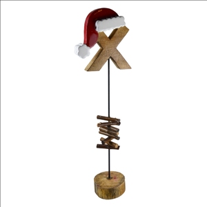 Ornements faits à la main sur mesure, combinaison en métal et bois avec support, meilleurs accessoires de table et ornements de noël au prix de gros - Product Image 3
