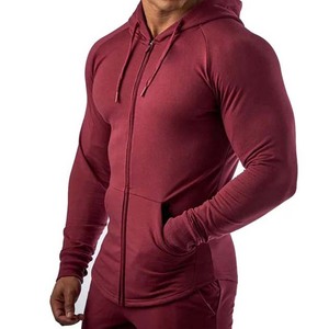 Ropa de invierno de secado rápido, sudaderas con capucha informales en blanco para hombre, precio al por mayor, manga larga, cremallera, 100% algodón, sudaderas con capucha básicas para hombre - Product Image 2
