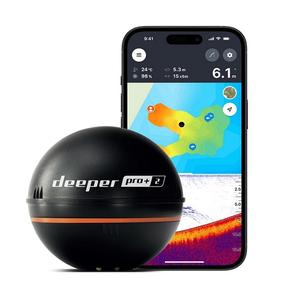 Nouveau sonar de pêche Deeper PRO+ 2 - Sonar de pêche portable et détecteur de profondeur pour kayaks, bateaux et pêche sur glace avec GPS intégré - Product Image 1