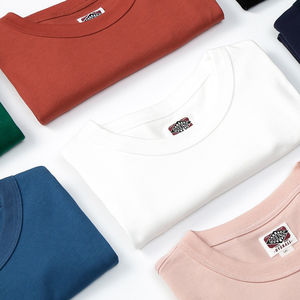 T-shirt pour hommes de poids lourd 230g 100% coton impression 3D à trois aiguilles de haute qualité lavé épais lâche tendance hauts chemise - Product Image 4