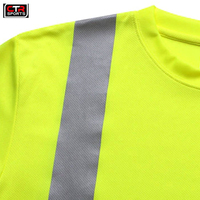T-shirt de travail haute visibilité réfléchissant, antistatique, imperméable, en coton, grande taille, pour hommes, manches courtes