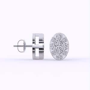 Nueva llegada 14K oro sólido VVS 0,29 quilates EF Color laboratorio cultivado diamante forma ovalada pendientes joyería versátil - Product Image 6