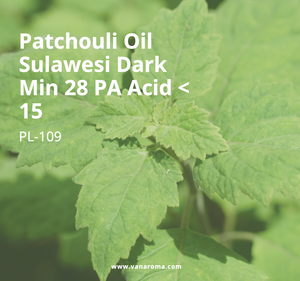 Huile d'aromathérapie de patchouli de haute qualité, Sulawesi Dark Min 28 PA Acid < 15 (PL-109) Van Aroma - Product Image 1