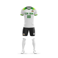 Maillots de football personnalisés 100 % polyester sublimé, vente en gros OEM, uniformes de sport domicile/extérieur, impression de maillots de football légers à manches courtes