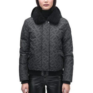 Vente chaude personnalisé monogramme foncé femmes à capuche Rae surdimensionné tricoté respirant bouffant matelassé bulle veste d'hiver - Product Image 1