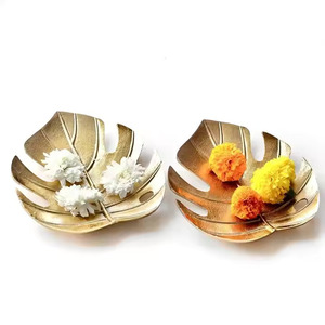 Plateau en aluminium à feuilles, bols pour feuilles en argent, plateau de service pour feuilles en métal - Product Image 4