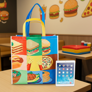 Bolsa de Compras de Tela No Tejida con Cierre de Gancho y Bucle, Tamaño y Asa Personalizables - Product Image 1