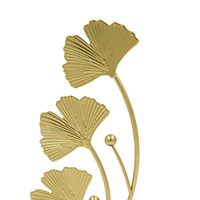 Moderna pieza decorativa de mesa con hoja de ginkgo de metal dorado hecha a mano, tamaño personalizable, elegante regalo para bodas y festivales, artesanía en metal.