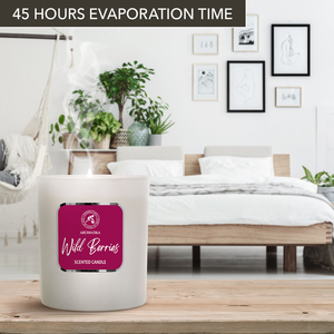 Bougie parfumée Aromatika aux baies sauvages en cire de soja, écologique, longue durée, pot blanc mat, collection maison, aromathérapie haut de gamme - Product Image 4