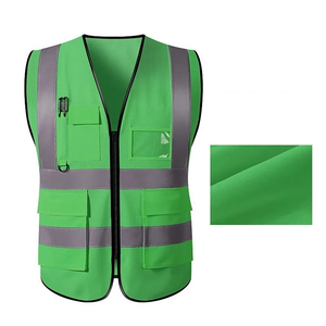 Chaleco reflectante de construcción de malla Reversible personalizado para hombres Hi Vis Bolsillos reflectantes Temporada de verano Ropa exterior Lona OEM - Product Image 3