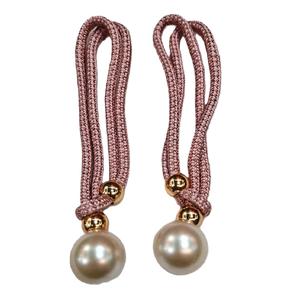 Handmade Modern Home Decoration Accessories Pearl <b>Bead</b> & Silk Rope Window <b>Curtain</b> Tie Backs Resale Price - Product Image 2