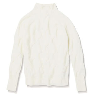 Pull ras du cou respirant de coupe classique super doux pour femmes de grande taille à manches longues col montant décontracté pour l'hiver coton durable - Product Image 5