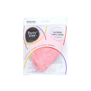 Party Love Latex <b>Balloons</b> 90cm Pink <b>Clear</b> 3 Pcs Bag Biodegradable - Product Image 2
