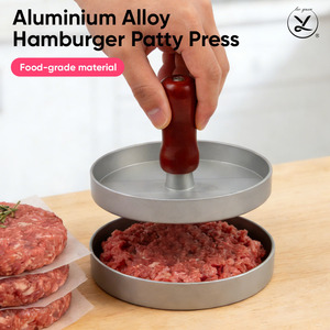 เครื่องกดเนื้ออะลูมิเนียมอัลลอยด์แบบใช้มือ 3 ช่อง พร้อมด้ามจับไม้ อุปกรณ์ทำอาหารในครัวที่ปรับแต่งได้ - Product Image 1