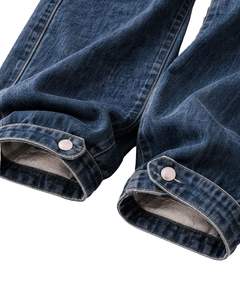 Custom <b>Women</b> Dark Blue Cargo <b>Jeans</b> Wide Leg Denim Pants High Waist Streetwear <b>Baggy</b> Fit Multi Pocket Vintage Fashion Trousers - Product Image 5