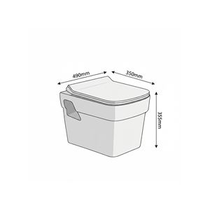 Inodoro Moderno de Cerámica de Una Pieza, Montado en la Pared, Marca Zed, para Villa y Baño - Product Image 3