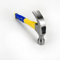 Marteau à griffes avec manche jaune et bleu 8oz-24oz Marteau de construction professionnel