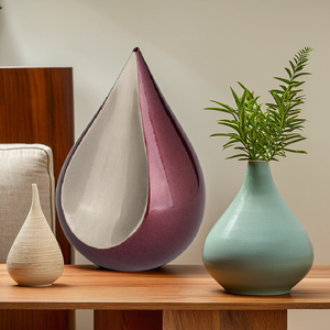 Urnas funerarias de cremación para adultos en forma de lágrima, color rojo rubí plateado, de alta demanda, personalizables, a bajo precio, decorativas para entierro. - Product Image 4