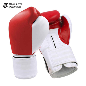 ถุงมือชกมวยแบบสปริงออกแบบได้ตามต้องการขนาดและโลโก้ทำจากหนัง PU แพลตตินัม - Product Image 1