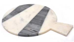 Planche à fromage ronde en marbre avec logo personnalisé écologique planche à fromage de service pour ustensiles de cuisine planches à découper en marbre fromage et aliments de cuisine - Product Image 5