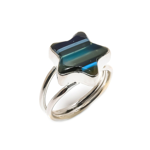 Pierre précieuse brute naturelle Fluorite Texture de haute qualité en gros 925 en argent Sterling bijoux faits à la main bague cadeau pour elle - Product Image 3