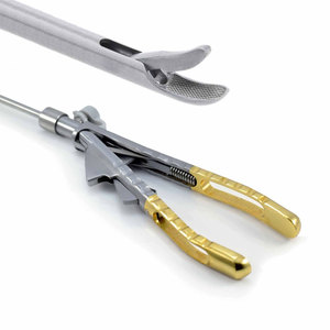 Nouvelles pinces à aiguilles laparoscopiques manuelles en acier inoxydable argenté, certifiées CE et ISO13485, de classe I, réutilisables pour - Product Image 4