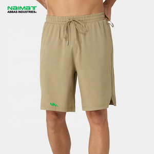 92% Polyester recyclé 8% élasthanne solide respirant séchage rapide hommes entraînements Shorts coupe régulière 9 "doux contre la peau confortable - Product Image 1