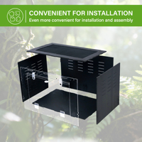 Nouvelle cage d'élevage pour reptiles en PVC/acrylique durable de 16x16x24 pouces pour geckos, lézards, tortues et araignées