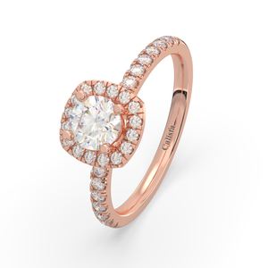 Vintage Style 10K Rose Gold <b>Fine</b> <b>Rings</b> Brilliant Cut Square CZ Stone Wedding Gifts for Women Calista Jewelry - Product Image 2