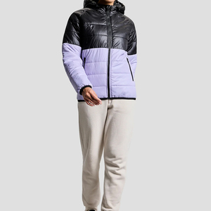 Chaqueta Acolchada Moderna para Mujer, Estilo Urbano, Cálida, con Diseño en Contraste de Color, Impermeable, Resistente al Viento y Transpirable - Product Image 4