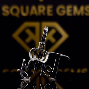 Pendentif personnalisé en argent sterling 925 avec moissanite VVS, style hip-hop, nom personnalisé, lettre personnalisée pour enfants - Product Image 3