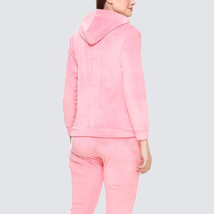 <b>Women</b> Winter Solid Stand Collar Velvet Tracksuit Vintage Style Highstreet Wear 100% Cotton Quick Dry Customizable Best Quality - Product Image 6