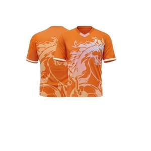 Maillot de football imprimé à manches courtes en maille, style vintage américain, unisexe, surdimensionné, pour adultes, OEM - Product Image 2