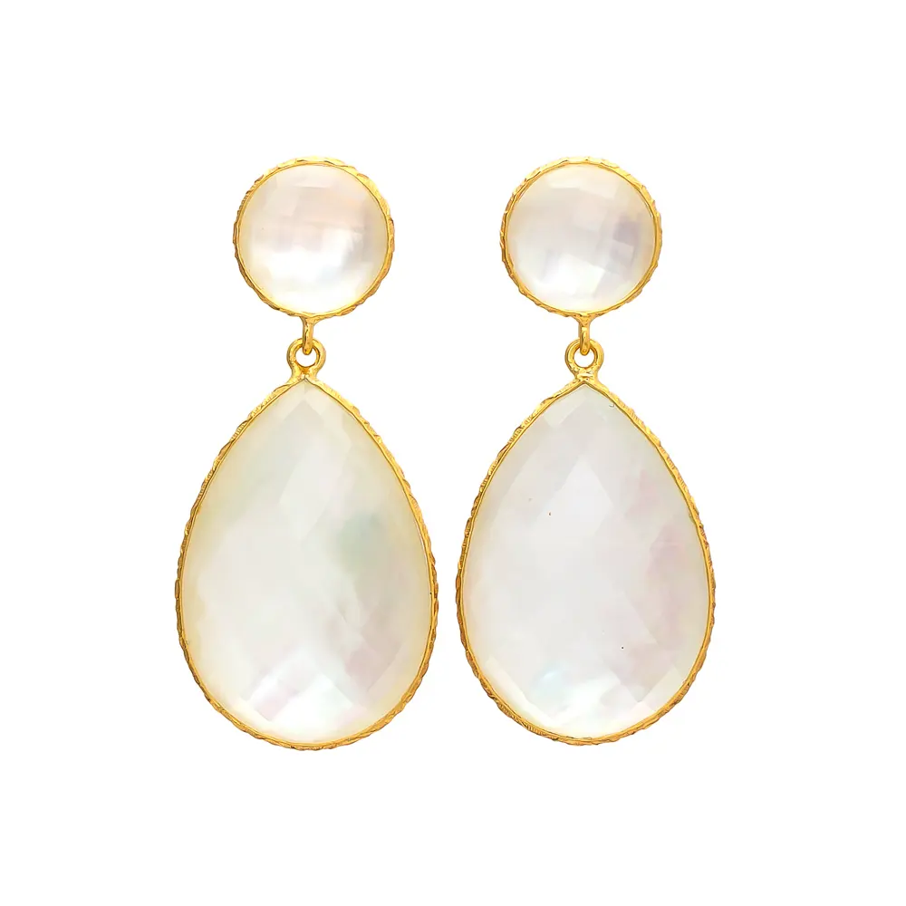 Di alta qualità in ottone orecchini pendenti di perle gioielli di lusso orecchini da sposa per le donne dotate per la vendita