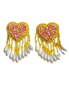 Pendientes de Flores con Cuentas Hechos a Mano para Niñas, Joyería Bordada Única, Estilo Lindo, Etiqueta Privada Personalizada para Bodas Ortodoxas - Product Image 5