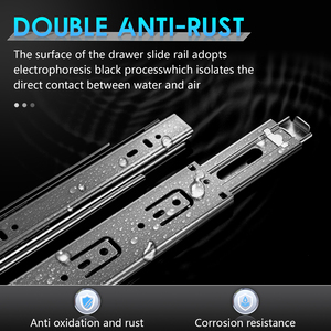 Aolisheng Volledige Uitbreiding Lade Glijbanen 45Mm Kast <span class=keywords><strong>Rails</strong></span> Zijmontage Kogellager 45Kg Laadvermogen Keuken Lade Glijbanen 1Piar - Product Image 5