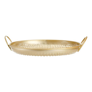 Handcrafted Aluminium Metal Hammered Round <b>Decorative</b> <b>Tray</b> For Table Home Restaurant Decoration in Wholesale Price - Product Image 2